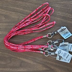 Old Navy Lanyard Set - Vibrant Red and Orange